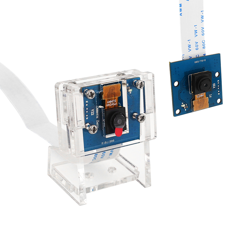 Raspberry Pi Hq Camera Microscope Lens - ゼロアクリルホルダーカメラ,オプションの69度,ov5647センサー,1080p, 2 w,5 mp,1080p