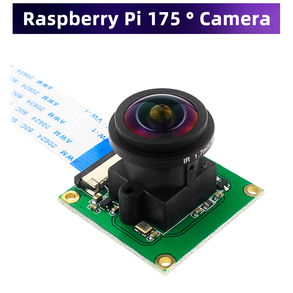 Raspberry Pi Global Shutter Camera Imx296 - 広角カメラモジュール,175度,ov5647センサー,5mp,魚眼レンズ,pi 5用,amd,Framon,Zero, 2 w 1.3